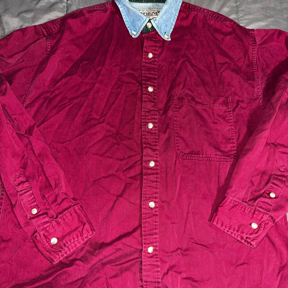 Vintage‎ Benchline Men’s Casual Button Down Shirt 100% Cotton